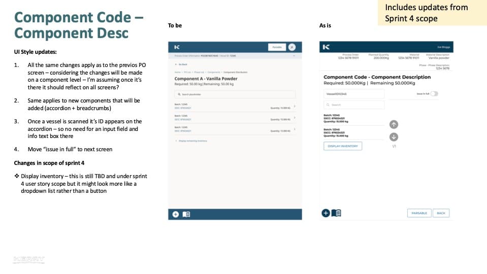 Component Code Description